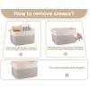 imageOIAHOMY 65L Blanket Basket Cotton Rope Woven Blanket storage for Living Room Rectangle Woven Baskets for Storage 201612 Brown and WhiteBlack and White