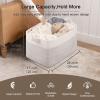 imageOIAHOMY 65L Blanket Basket Cotton Rope Woven Blanket storage for Living Room Rectangle Woven Baskets for Storage 201612 Brown and WhiteBlack and White