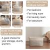 imageOIAHOMY 65L Blanket Basket Cotton Rope Woven Blanket storage for Living Room Rectangle Woven Baskets for Storage 201612 Brown and WhiteBlack and White
