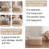 imageOIAHOMY 65L Blanket Basket Cotton Rope Woven Blanket storage for Living Room Rectangle Woven Baskets for Storage 201612 Brown and WhiteBrown and White
