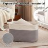 imageOIAHOMY 65L Blanket Basket Cotton Rope Woven Blanket storage for Living Room Rectangle Woven Baskets for Storage 201612 Brown and WhiteGrey and White