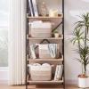 imageOIAHOMY Cotton Rope Storage Basket for Shelves Baskets for Organizing Rectangle Storage Bins with Handles Woven Toy Baskets for Nursery Room 13985quot87quot BrownBrown