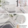 imageOIAHOMY Laundry HamperLaundry BasketTall Cotton Storage Basket with HandlesDecorative Blanket Basket for Living roomCollapsible Large Basket for ToysPillowsClothes16x13x22inYellow variegatedGray