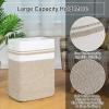 imageOIAHOMY Laundry HamperLaundry BasketTall Cotton Storage Basket with HandlesDecorative Blanket Basket for Living roomCollapsible Large Basket for ToysPillowsClothes16x13x22inYellow variegatedYellow variegated