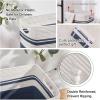 imageOIAHOMY Laundry HamperLaundry BasketTall Cotton Storage Basket with HandlesDecorative Blanket Basket for Living roomCollapsible Large Basket for ToysPillowsClothes16x13x22inYellow variegatedBlue