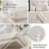 imageOIAHOMY Laundry HamperLaundry BasketTall Cotton Storage Basket with HandlesDecorative Blanket Basket for Living roomCollapsible Large Basket for ToysPillowsClothes16x13x22inYellow variegatedYellow variegated