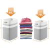 imageOIAHOMY Laundry HamperLaundry BasketTall Cotton Storage Basket with HandlesDecorative Blanket Basket for Living roomCollapsible Large Basket for ToysPillowsClothes16x13x22inYellow variegatedGray
