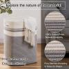 imageOIAHOMY Laundry HamperLaundry BasketTall Cotton Storage Basket with HandlesDecorative Blanket Basket for Living roomCollapsible Large Basket for ToysPillowsClothes16x13x22inYellow variegatedGray