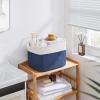 imageOIAHOMY Storage Basket Woven Baskets for Storage Cotton Rope Basket for toysTowel Baskets for Bathroom  Pack of 3 Gradient YellowBlue  White