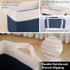 imageOIAHOMY Storage Basket Woven Baskets for Storage Cotton Rope Basket for toysTowel Baskets for Bathroom  Pack of 3 Gradient YellowBlue  White