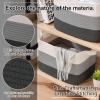 imageOIAHOMY Storage Basket Woven Baskets for Storage Cotton Rope Basket for toysTowel Baskets for Bathroom  Pack of 3 Gradient YellowGradient Dark Gray