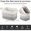 imageOIAHOMY Storage Basket Woven Baskets for Storage Cotton Rope Basket for toysTowel Baskets for Bathroom  Pack of 3 Gradient YellowGradient Gray