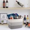imageOIAHOMY Storage Basket Woven Baskets for Storage Cotton Rope Basket for toysTowel Baskets for Bathroom  Pack of 3 Gradient YellowGradient Gray
