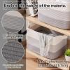 imageOIAHOMY Storage Basket Woven Baskets for Storage Cotton Rope Basket for toysTowel Baskets for Bathroom  Pack of 3 Gradient YellowGradient Gray