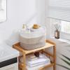 imageOIAHOMY Storage Basket Woven Baskets for Storage Cotton Rope Basket for toysTowel Baskets for Bathroom  Pack of 3 Gradient YellowGradient Yellow
