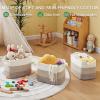 imageOIAHOMY Storage Basket Woven Baskets for Storage Cotton Rope Basket for toysTowel Baskets for Bathroom  Pack of 3 Gradient YellowGradient Yellow