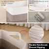imageOIAHOMY Storage Basket Woven Baskets for Storage Cotton Rope Basket for toysTowel Baskets for Bathroom  Pack of 3 Gradient YellowGradient Yellow