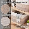 imageOIAHOMY Storage Basket Woven Baskets for Storage Cotton Rope Basket for toysTowel Baskets for Bathroom  Pack of 3 Gradient YellowGradient Yellow