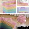 imageOIAHOMY Storage Basket Woven Baskets for Storage Cotton Rope Basket for toysTowel Baskets for Bathroom  Pack of 3 Gradient YellowRainbow Pastel