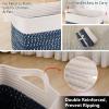 imageOIAHOMY Storage Basket Woven Baskets for Storage Cotton Rope Basket for toysTowel Baskets for Bathroom  Pack of 3 Gradient YellowWhite Blue