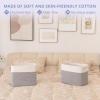 imageOIAHOMY Storage baskets for Shelf Toy Storage Basket Collapsible Storage Bins Blanket Basket Living Room Closet Storage for Bedroom 15 x 98 x 118 InchesPack of 2Brown FSBHP02Grey