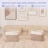 imageOIAHOMY Storage baskets for Shelf Toy Storage Basket Collapsible Storage Bins Blanket Basket Living Room Closet Storage for Bedroom 15 x 98 x 118 InchesPack of 2Brown FSBHP02Brown