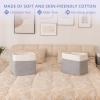 imageOIAHOMY Storage baskets for Shelf Toy Storage Basket Collapsible Storage Bins Blanket Basket Living Room Closet Storage for Bedroom 15 x 98 x 118 InchesPack of 2Brown FSBHP02Grey