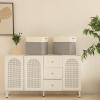 imageOIAHOMY Storage baskets for Shelf Toy Storage Basket Collapsible Storage Bins Blanket Basket Living Room Closet Storage for Bedroom 15 x 98 x 118 InchesPack of 2Brown FSBHP02Grey