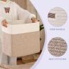 imageOIAHOMY Storage baskets for Shelf Toy Storage Basket Collapsible Storage Bins Blanket Basket Living Room Closet Storage for Bedroom 15 x 98 x 118 InchesPack of 2Brown FSBHP02Brown
