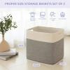 imageOIAHOMY Storage baskets for Shelf Toy Storage Basket Collapsible Storage Bins Blanket Basket Living Room Closet Storage for Bedroom 15 x 98 x 118 InchesPack of 2Brown FSBHP02Grey
