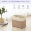 imageOIAHOMY Storage baskets for Shelf Toy Storage Basket Collapsible Storage Bins Blanket Basket Living Room Closet Storage for Bedroom 15 x 98 x 118 InchesPack of 2Brown FSBHP02Brown