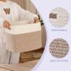imageOIAHOMY Storage baskets for Shelf Toy Storage Basket Collapsible Storage Bins Blanket Basket Living Room Closet Storage for Bedroom 15 x 98 x 118 InchesPack of 2Brown FSBHP02Brown