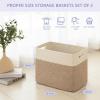 imageOIAHOMY Storage baskets for Shelf Toy Storage Basket Collapsible Storage Bins Blanket Basket Living Room Closet Storage for Bedroom 15 x 98 x 118 InchesPack of 2Brown FSBHP02Brown