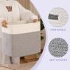 imageOIAHOMY Storage baskets for Shelf Toy Storage Basket Collapsible Storage Bins Blanket Basket Living Room Closet Storage for Bedroom 15 x 98 x 118 InchesPack of 2Brown FSBHP02Grey