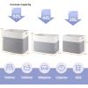 imageOIAHOMY Storage baskets for Shelf Toy Storage Basket Collapsible Storage Bins Blanket Basket Living Room Closet Storage for Bedroom 15 x 98 x 118 InchesPack of 2Brown FSBHP02Grey
