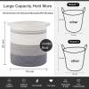 imageOIAHOMY 80L Laundry Baskets Hamper with HandlesDecorative Basket for Living roomWoven Storage Basket for Toys BinPillows BlanketsClothes20x18inGradient YellowGradient Gray
