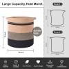 imageOIAHOMY 80L Laundry Baskets Hamper with HandlesDecorative Basket for Living roomWoven Storage Basket for Toys BinPillows BlanketsClothes20x18inGradient YellowYellow Black
