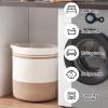 imageOIAHOMY 80L Laundry Baskets Hamper with HandlesDecorative Basket for Living roomWoven Storage Basket for Toys BinPillows BlanketsClothes20x18inGradient YellowWhiteYellow