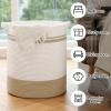 imageOIAHOMY 80L Laundry Baskets Hamper with HandlesDecorative Basket for Living roomWoven Storage Basket for Toys BinPillows BlanketsClothes20x18inGradient YellowWhiteYellow