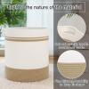 imageOIAHOMY 80L Laundry Baskets Hamper with HandlesDecorative Basket for Living roomWoven Storage Basket for Toys BinPillows BlanketsClothes20x18inGradient YellowWhiteYellow