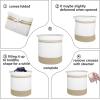 imageOIAHOMY 80L Laundry Baskets Hamper with HandlesDecorative Basket for Living roomWoven Storage Basket for Toys BinPillows BlanketsClothes20x18inGradient YellowWhiteYellow
