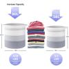 imageOIAHOMY 80L Laundry Baskets Hamper with HandlesDecorative Basket for Living roomWoven Storage Basket for Toys BinPillows BlanketsClothes20x18inGradient YellowGradient Gray