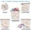 imageOIAHOMY 80L Laundry Baskets Hamper with HandlesDecorative Basket for Living roomWoven Storage Basket for Toys BinPillows BlanketsClothes20x18inGradient YellowBrown