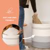 imageOIAHOMY 80L Laundry Baskets Hamper with HandlesDecorative Basket for Living roomWoven Storage Basket for Toys BinPillows BlanketsClothes20x18inGradient YellowGradient Gray