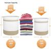 imageOIAHOMY 80L Laundry Baskets Hamper with HandlesDecorative Basket for Living roomWoven Storage Basket for Toys BinPillows BlanketsClothes20x18inGradient YellowWhiteYellow