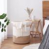 imageOIAHOMY 80L Laundry Baskets Hamper with HandlesDecorative Basket for Living roomWoven Storage Basket for Toys BinPillows BlanketsClothes20x18inGradient YellowWhiteYellow
