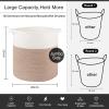 imageOIAHOMY 80L Laundry Baskets Hamper with HandlesDecorative Basket for Living roomWoven Storage Basket for Toys BinPillows BlanketsClothes20x18inGradient YellowBrownWhite