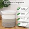 imageOIAHOMY 80L Laundry Baskets Hamper with HandlesDecorative Basket for Living roomWoven Storage Basket for Toys BinPillows BlanketsClothes20x18inGradient YellowGradient Yellow