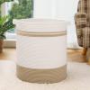 imageOIAHOMY 80L Laundry Baskets Hamper with HandlesDecorative Basket for Living roomWoven Storage Basket for Toys BinPillows BlanketsClothes20x18inGradient YellowWhiteYellow