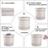 imageOIAHOMY 80L Laundry Baskets Hamper with HandlesDecorative Basket for Living roomWoven Storage Basket for Toys BinPillows BlanketsClothes20x18inGradient YellowLight Grey
